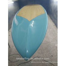 Holz Stand Up Paddle Board mit Paddle Painting Holzmantel SUP Blau